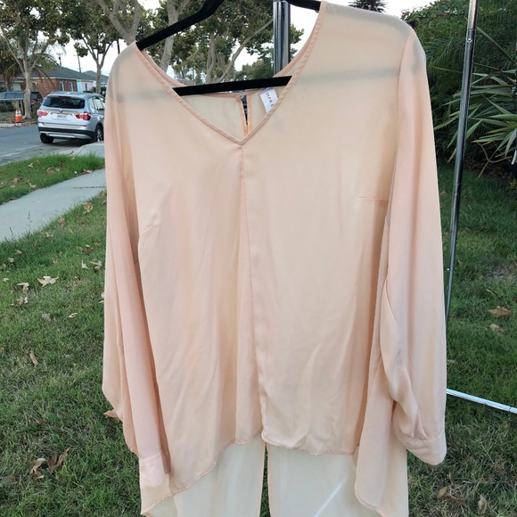 Light Pink High/Low Blouse - Picture 1 of 5